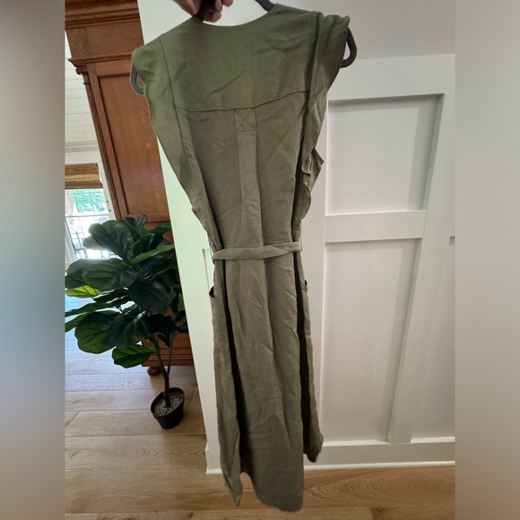 NWT REISS Emma Linen blend midi dress - Picture 7 of 9